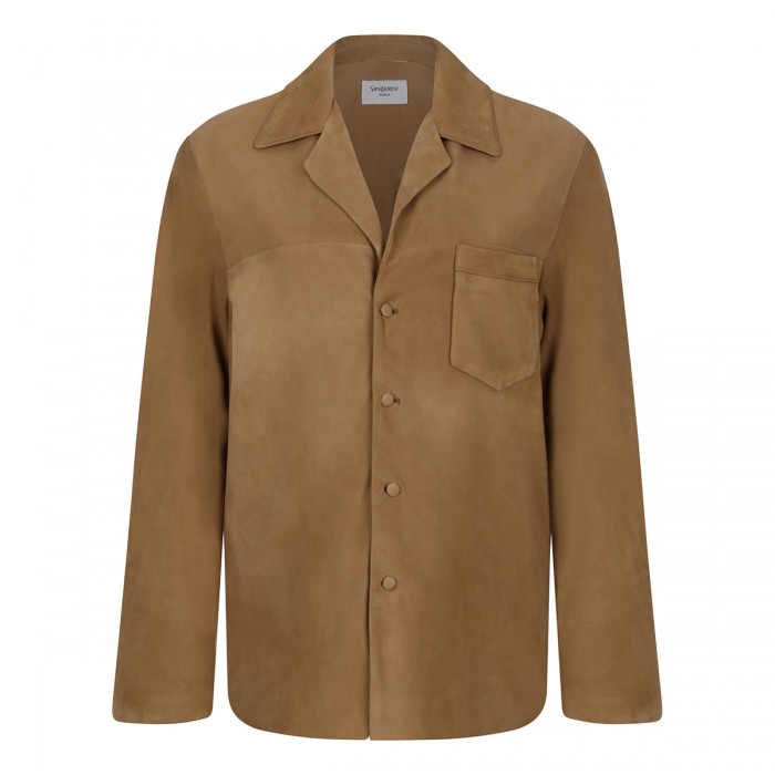 Suede pajama-style jacket