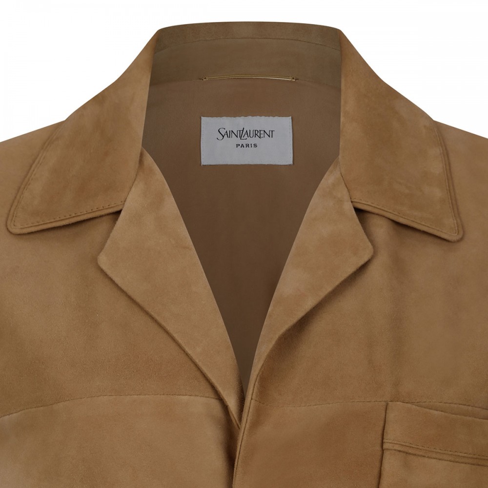 Suede pajama-style jacket