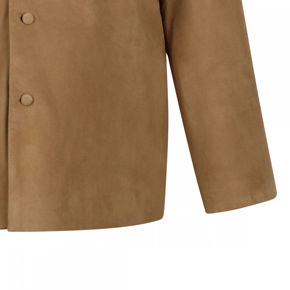 Suede pajama-style jacket