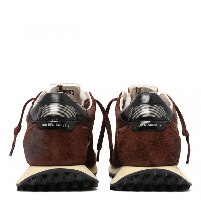 Running Marathon suede and satin sneakers