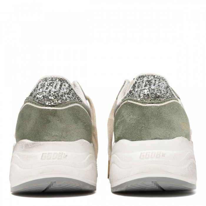 RunningSole nylon and suede sneakers