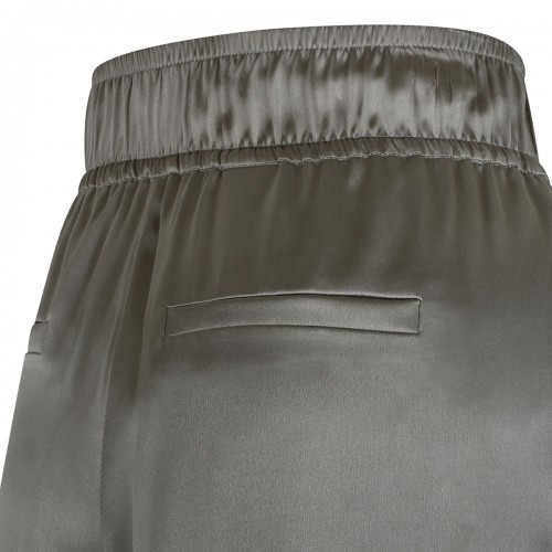 Stretch silk satin track pants 2