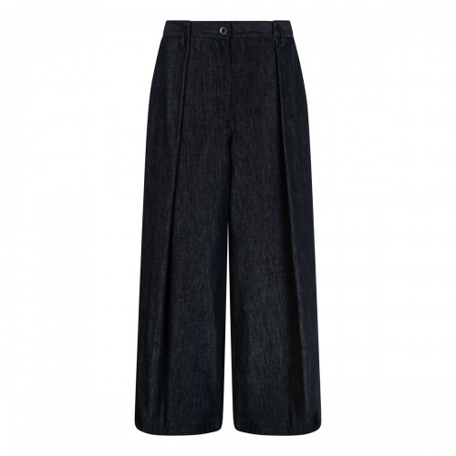 Denim-effect twill pants