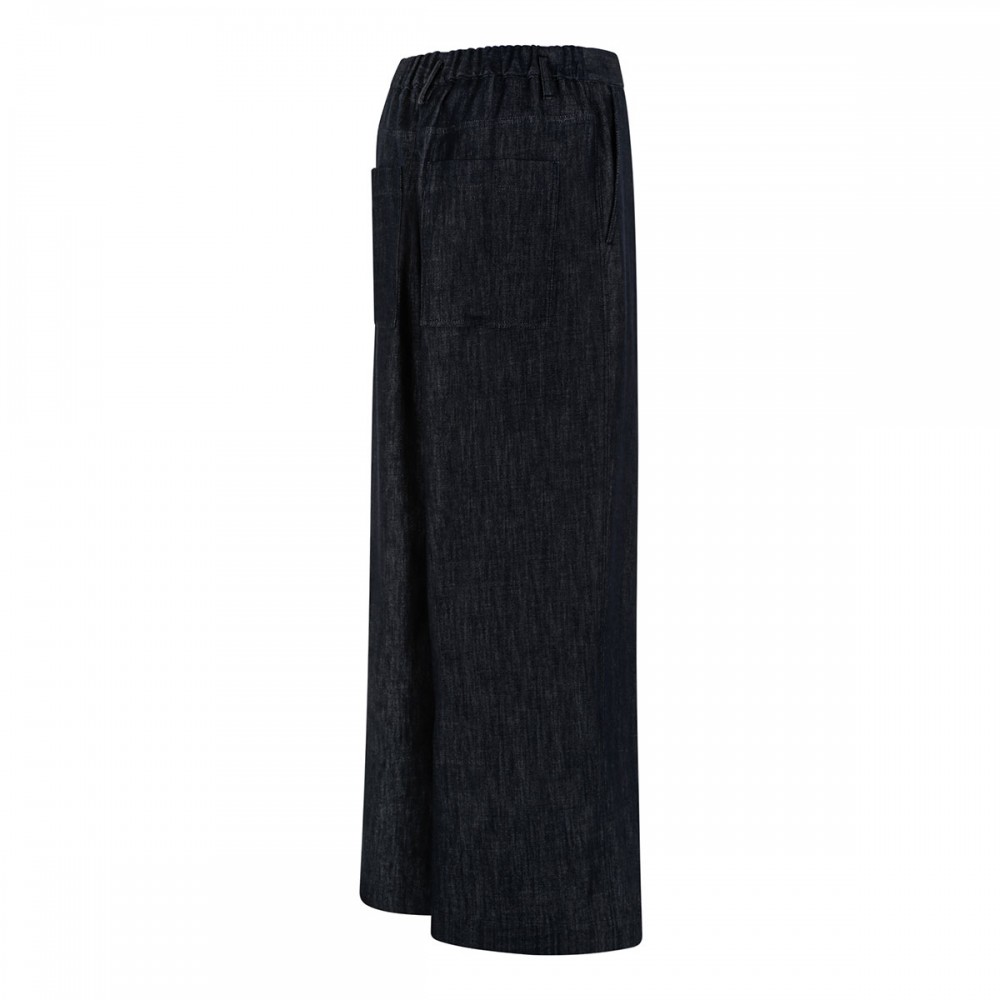 Denim-effect twill pants