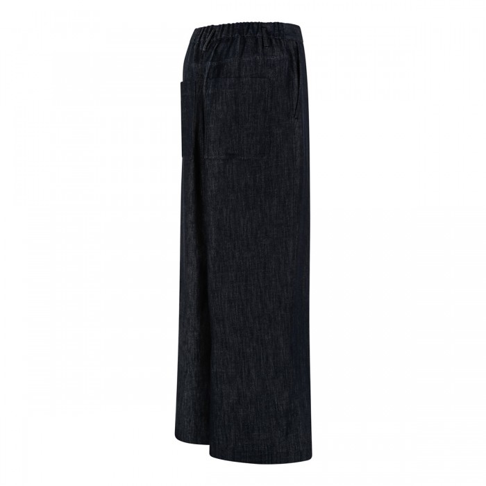 Denim-effect twill pants
