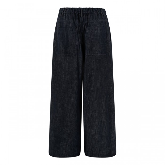 Denim-effect twill pants