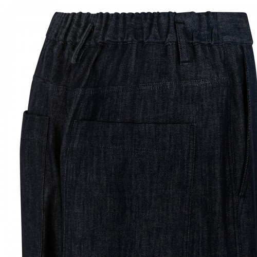 Denim-effect twill pants 2