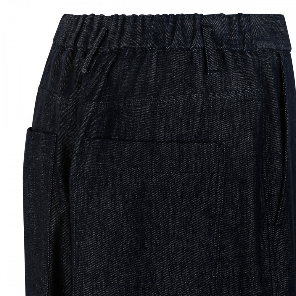 Denim-effect twill pants