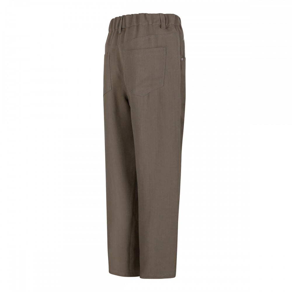 Twill baggy pants with monili