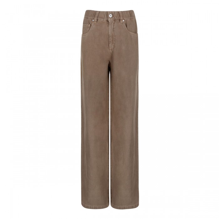 Amber hue cotton and linen pants