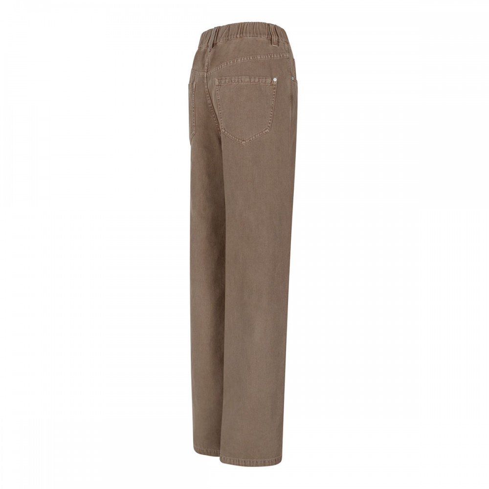 Amber hue cotton and linen pants