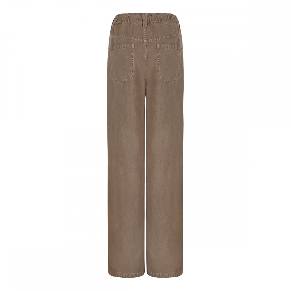 Amber hue cotton and linen pants
