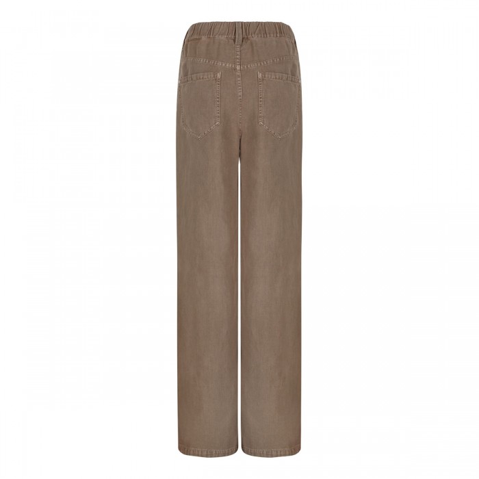 Amber hue cotton and linen pants