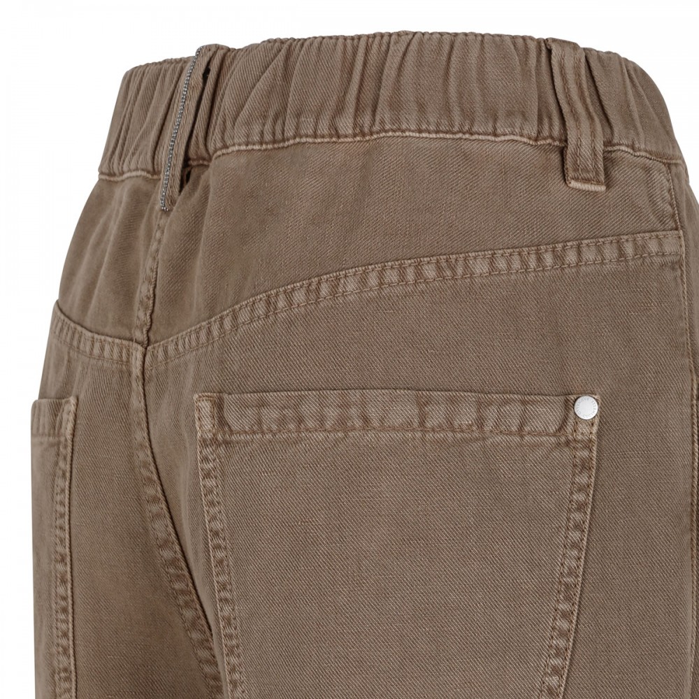 Amber hue cotton and linen pants