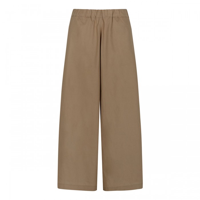 Tobacco cotton wide leg pants