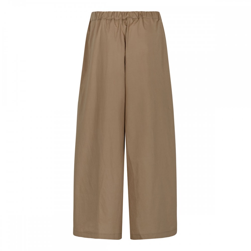 Tobacco cotton wide leg pants