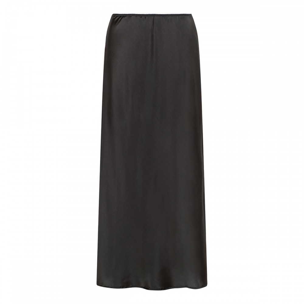 Silk midi skirt