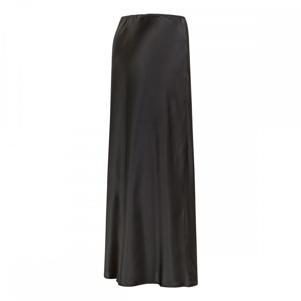 Silk midi skirt