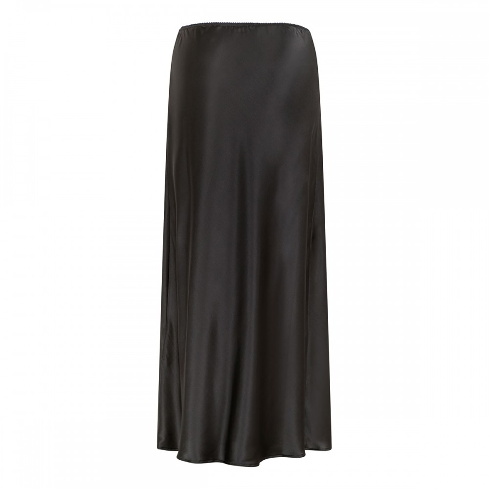 Silk midi skirt