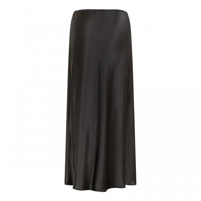 Silk midi skirt