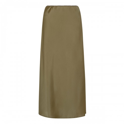 Silk midi skirt