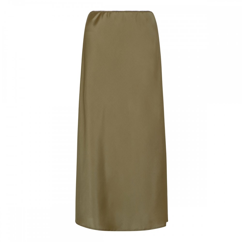 Silk midi skirt