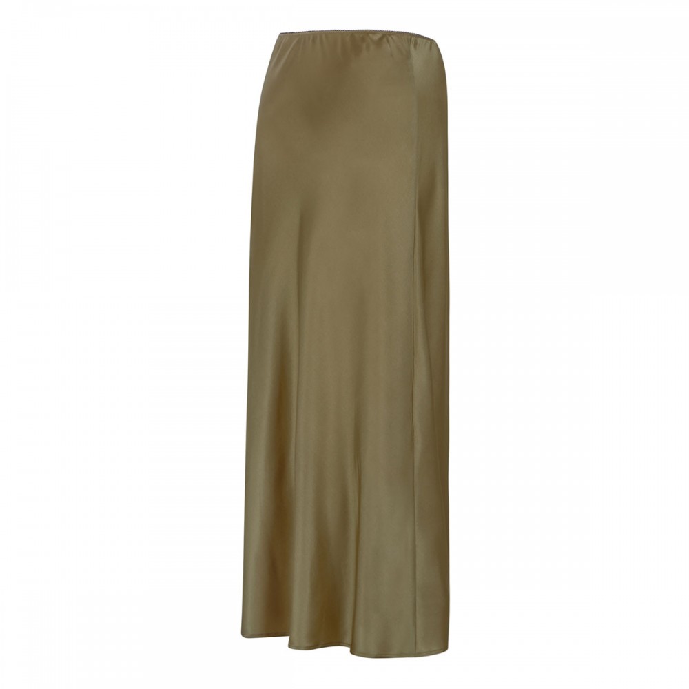 Silk midi skirt