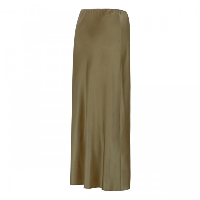 Silk midi skirt