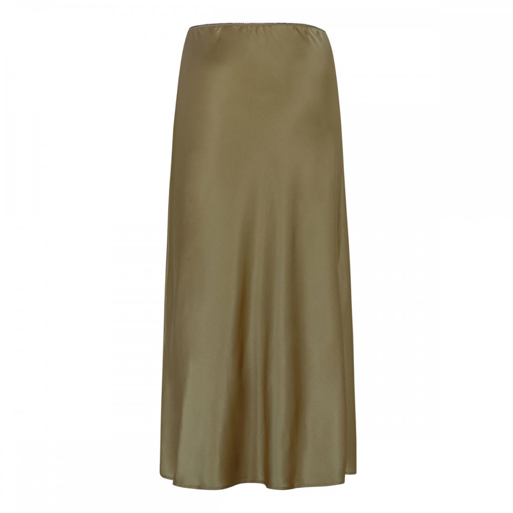 Silk midi skirt