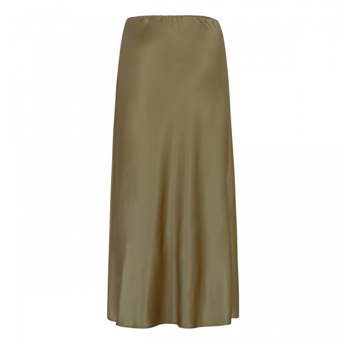 Silk midi skirt