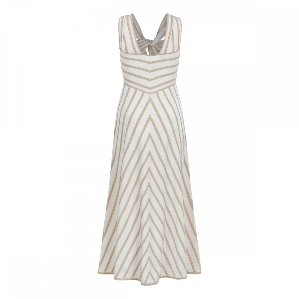 Luna metallic halter dress