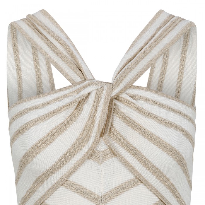 Luna metallic halter dress