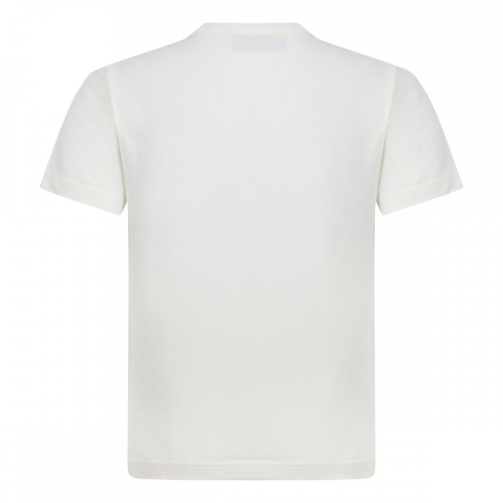 Ivory cotton jersey T-shirt