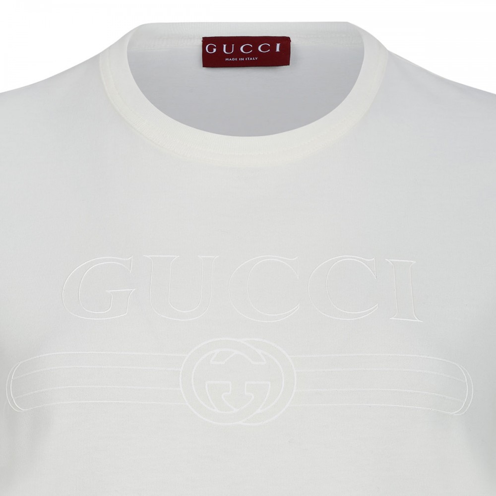 Ivory cotton jersey T-shirt