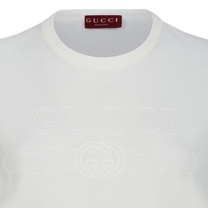Ivory cotton jersey T-shirt