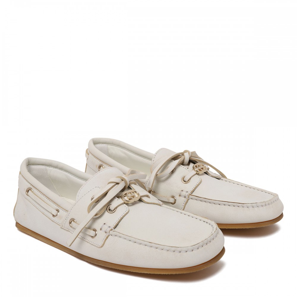 Leather boat loafers
