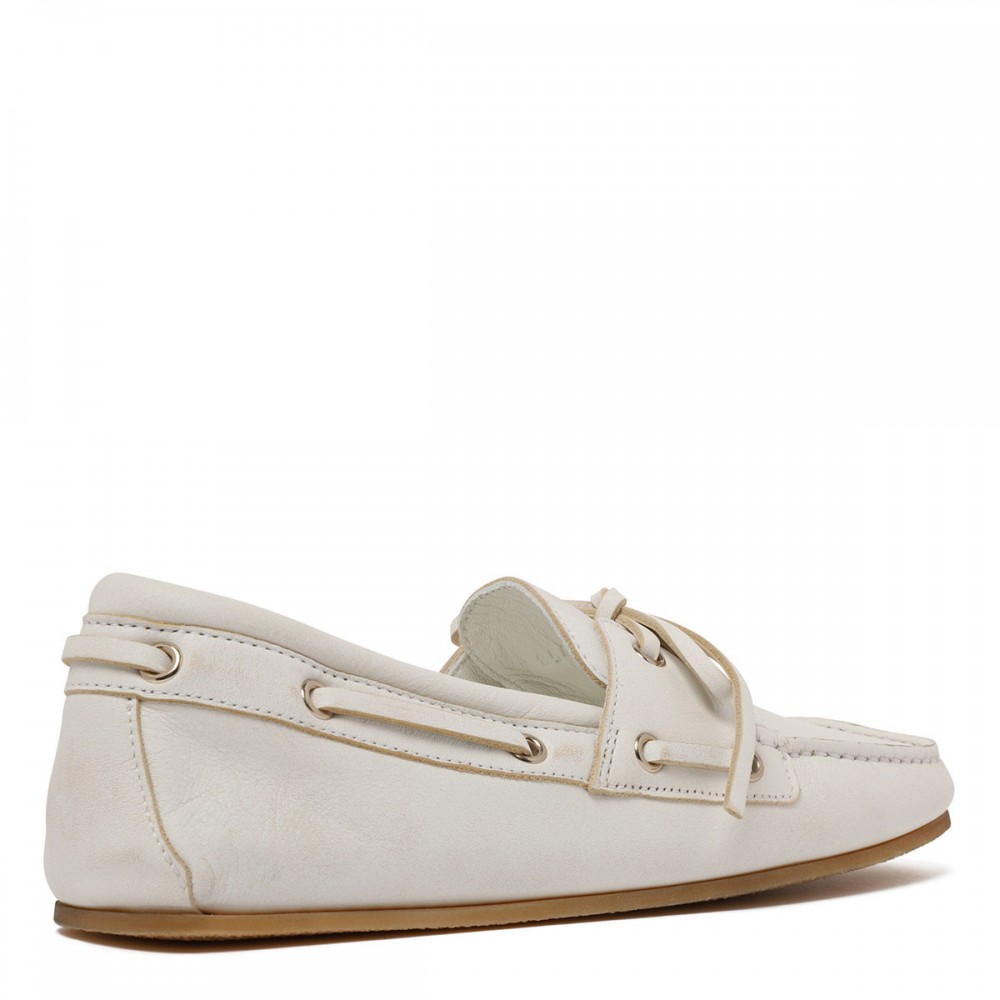 Leather boat loafers