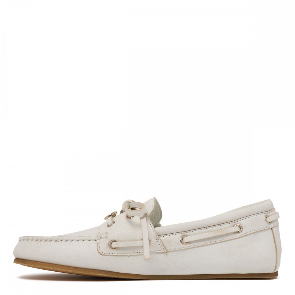 Leather boat loafers