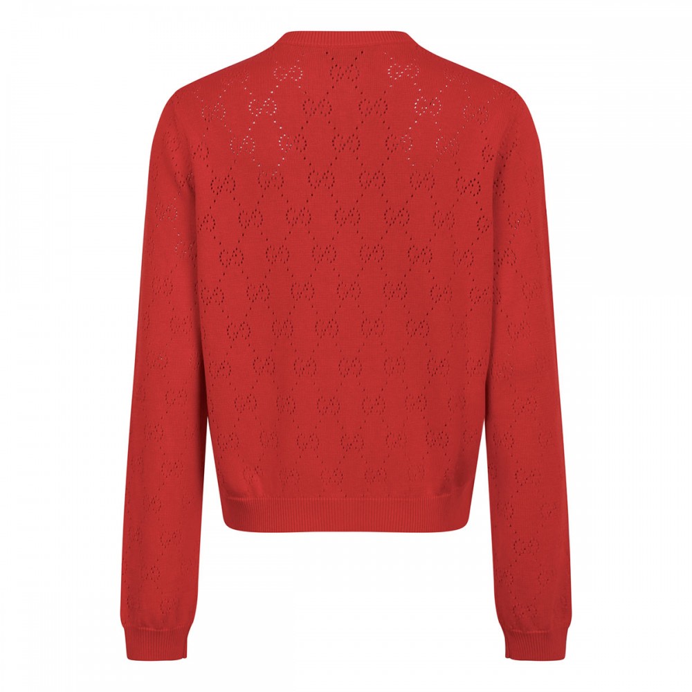 GG pointelle cotton silk cardigan