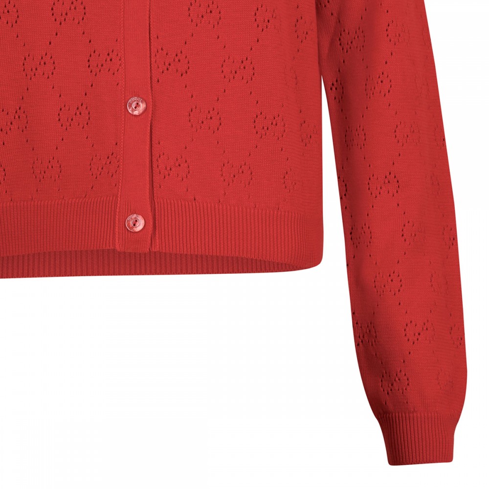 GG pointelle cotton silk cardigan