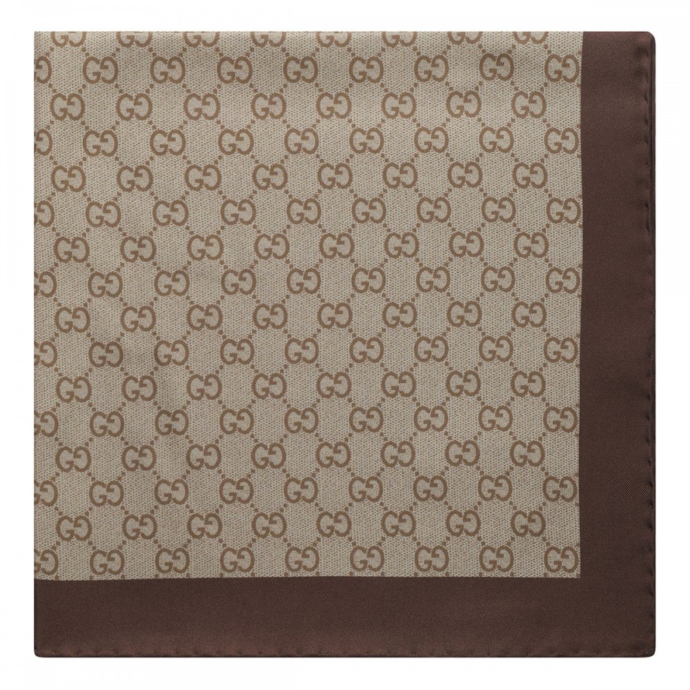 GG silk twill carré