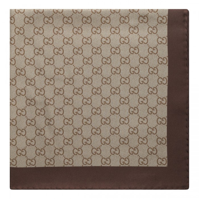 GG silk twill carré