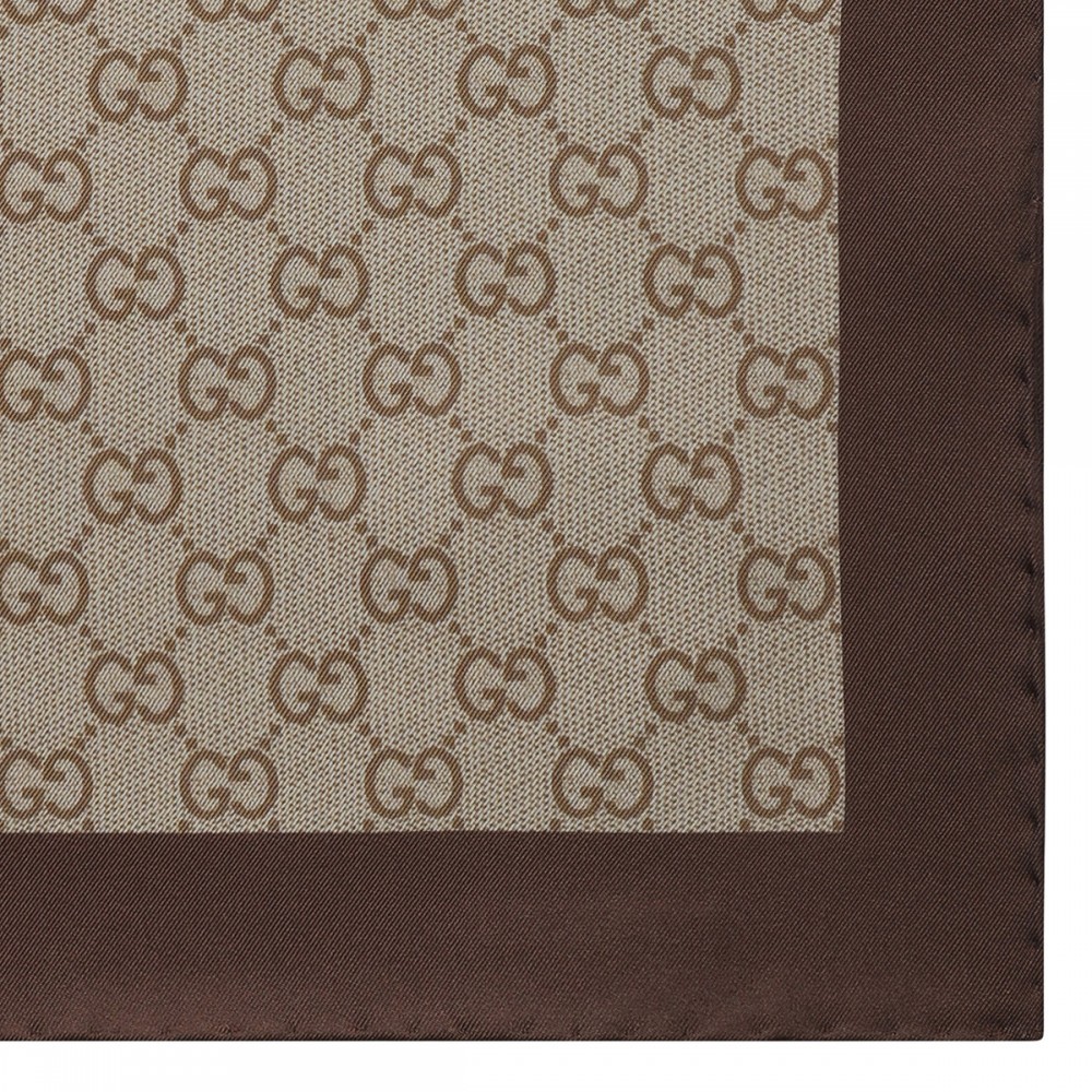 GG silk twill carré