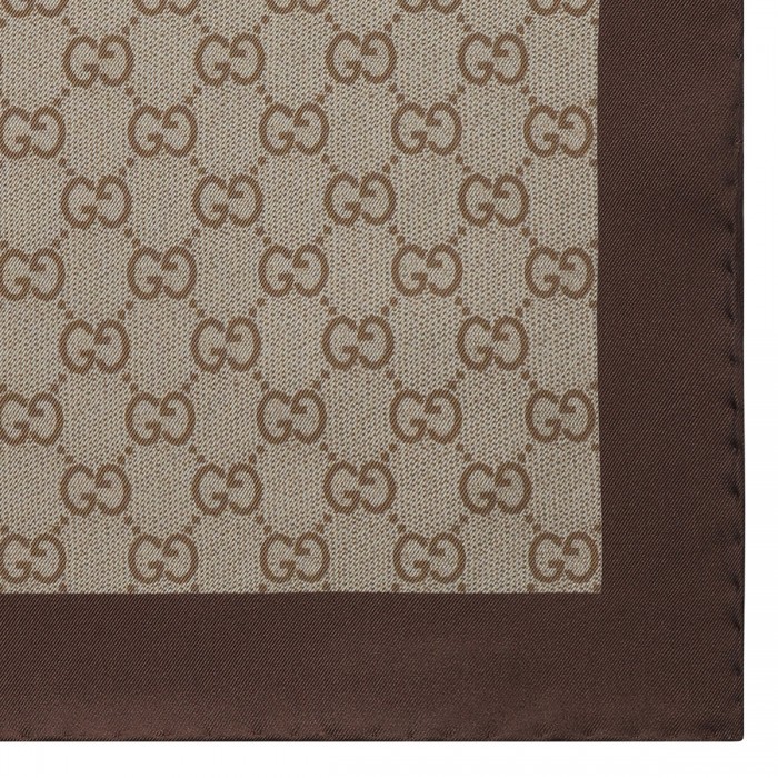 GG silk twill carré