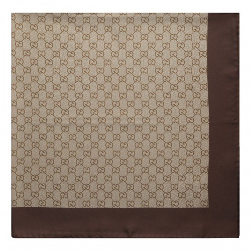 GG silk twill carré