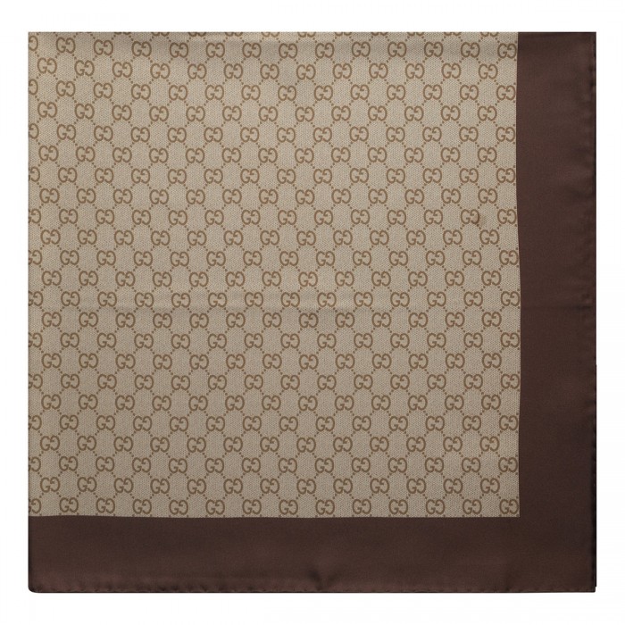 GG silk twill carré