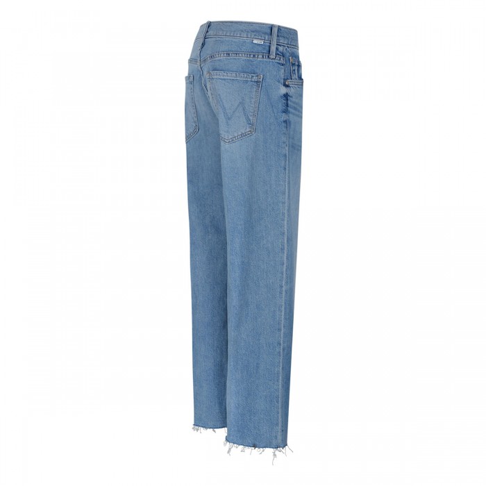 The Mid Rise Rambler Zip Ankle fray jeans