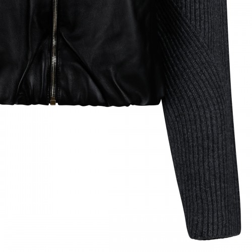 Varsity wool knit jacket 2