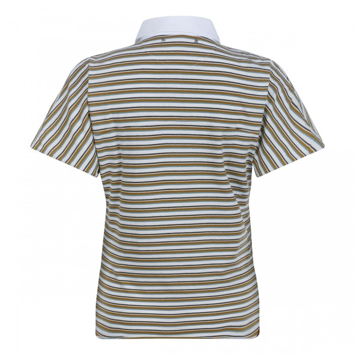 Striped jersey polo T-shirt