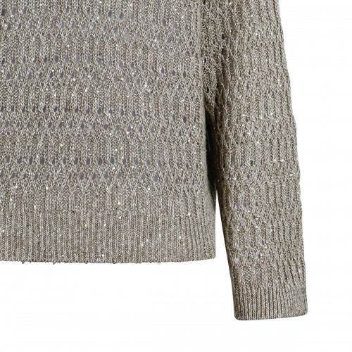 Open knit sequins sweater 2